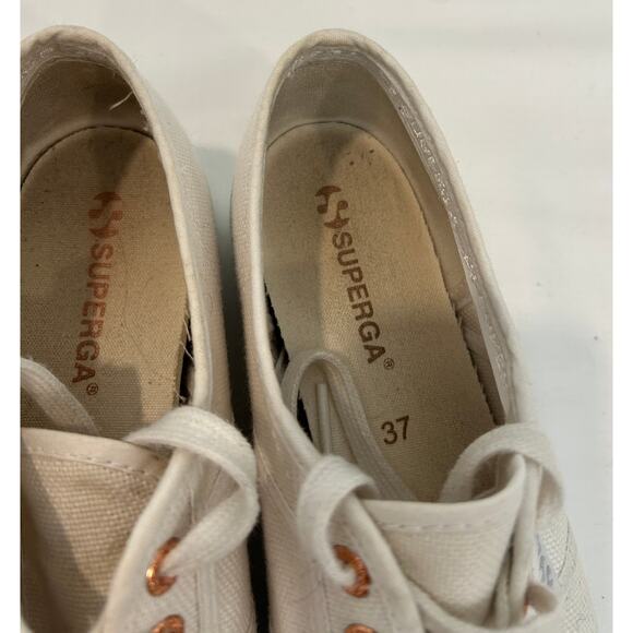 Sperga women's White 2790 Platform Low Top Sneaker - Picture 3 of 4